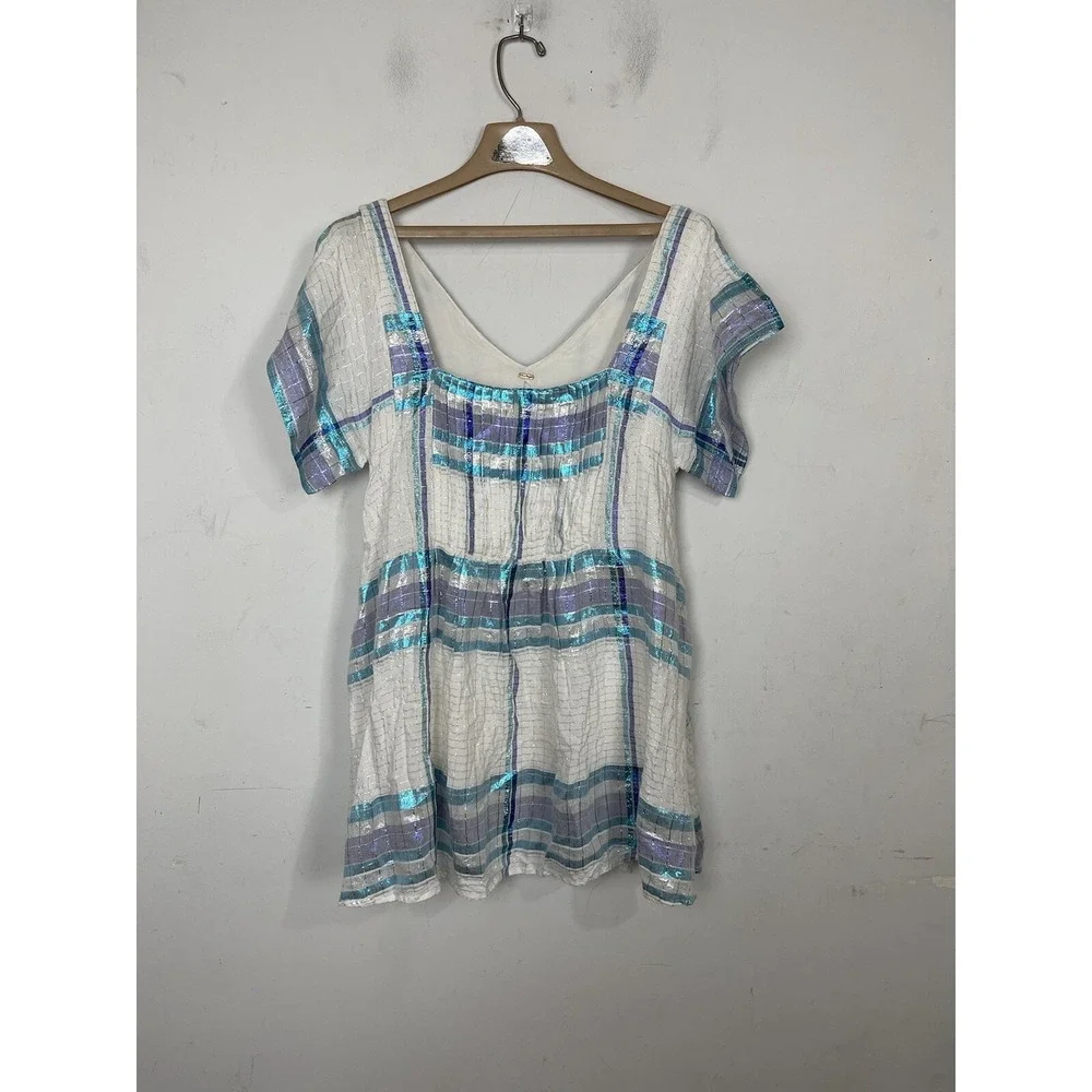 Free People Womens Shirt‎ XS Beachy Mermaid Coastal Fairy Boho Festival